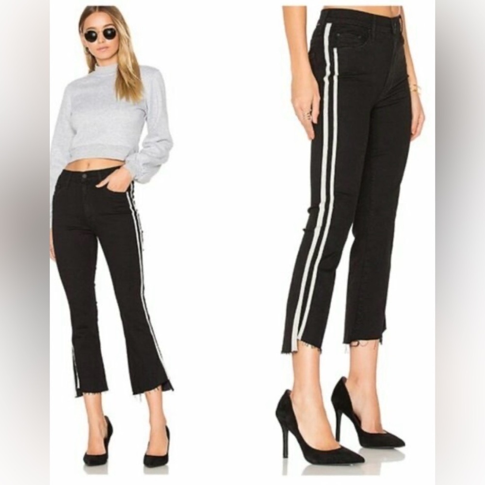 Mother Guilty Racer Insider Crop Step Fray Jeans